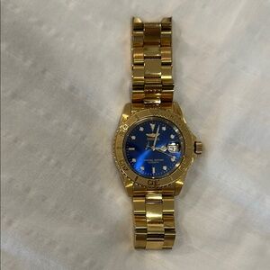 Invicta Gold and Blue Watch